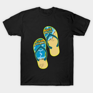 beach flip flops T-Shirt